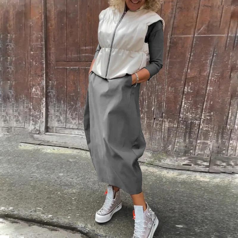 HALSZKA | KLASYCZNA SUKIENKA DLA KOBIET Z KIESZENIĄ