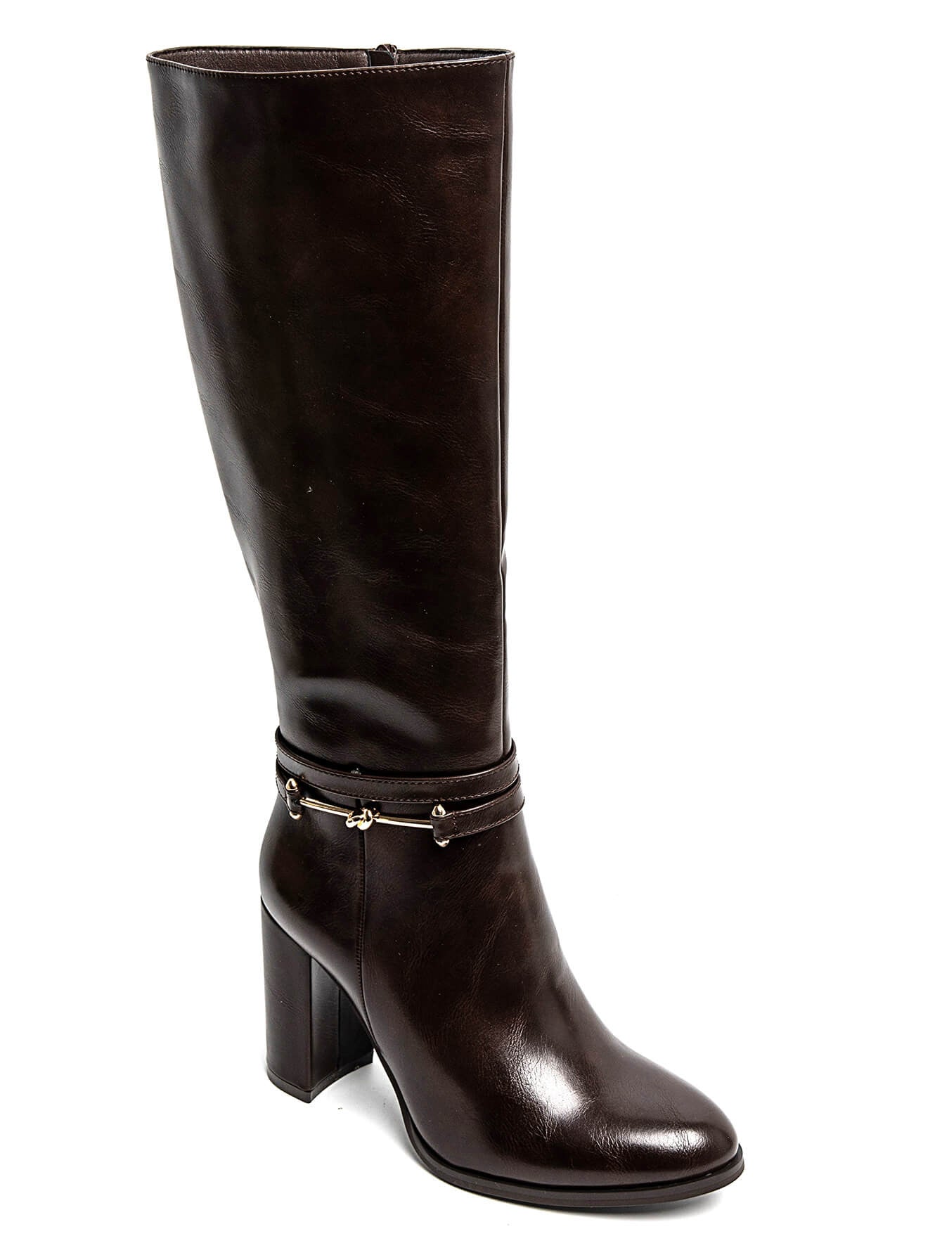 Bordowe Botki na Obcasie Marly