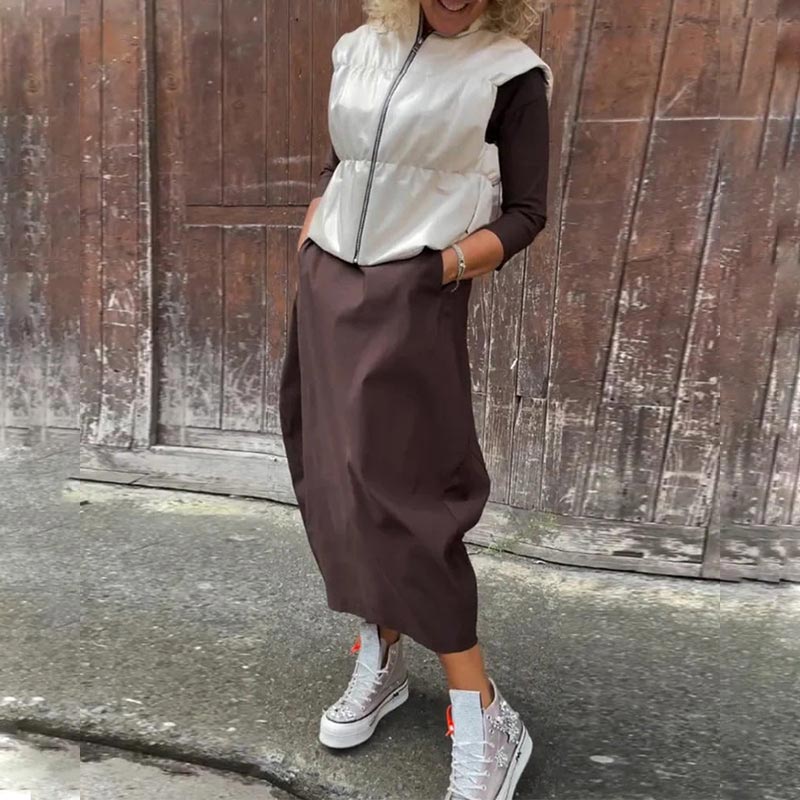 HALSZKA | KLASYCZNA SUKIENKA DLA KOBIET Z KIESZENIĄ