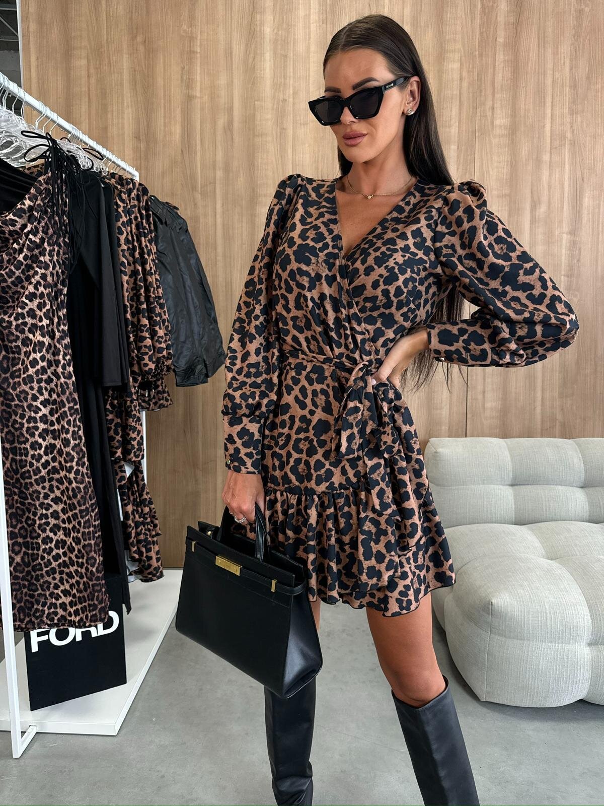 SŁAWOMIRA | ELEGANCKA KWIATOWA SUKIENKA MINI