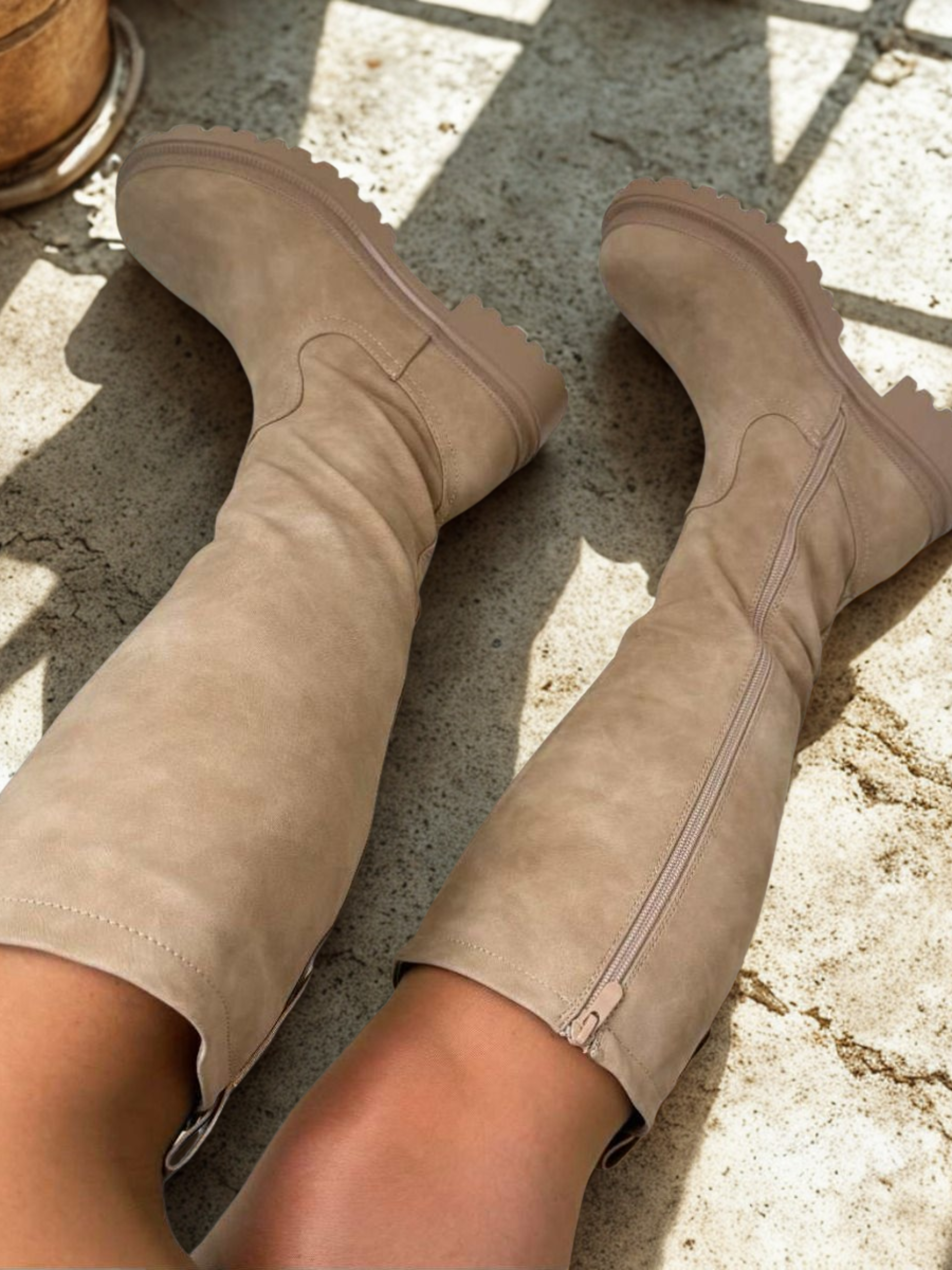 Anetta Khaki Wysokie Botki