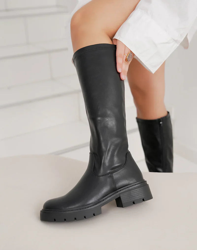 Czarne Skarpetkowe Botki Rachel