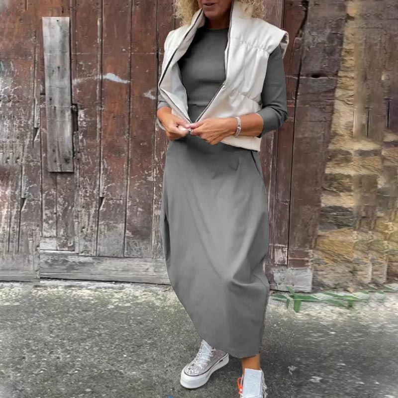 HALSZKA | KLASYCZNA SUKIENKA DLA KOBIET Z KIESZENIĄ