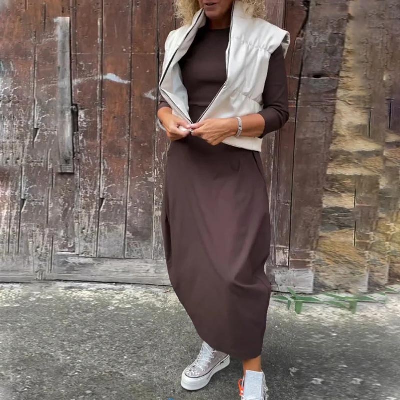 HALSZKA | KLASYCZNA SUKIENKA DLA KOBIET Z KIESZENIĄ