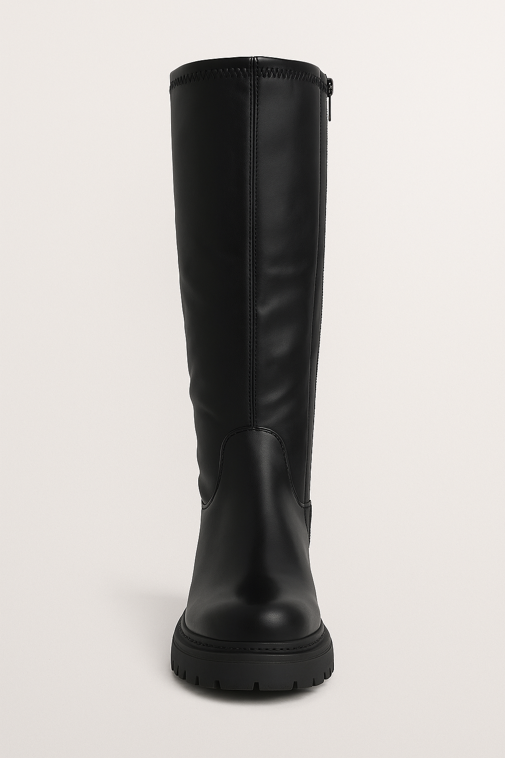 Czarne Wysokie Botki Fie