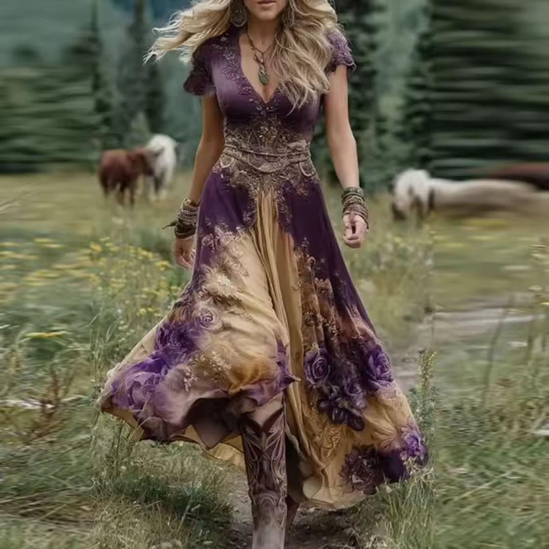 ROZALIA | SUKIENKA MAXI KWIATOWA