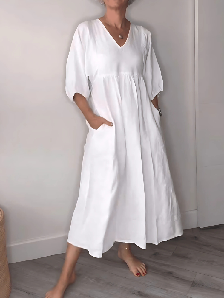 ALINAH | ELEGANCKA SUKIENKA MAXI Z DEKOLTEM V